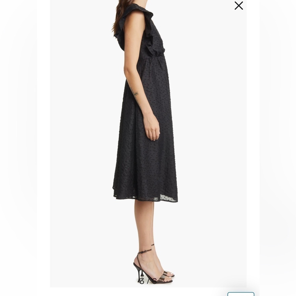 Chelsea 28 Ruffle Cap Sleeve Organza Midi Dress XXS - Picture 4 of 14